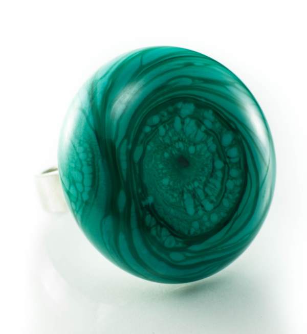 Prsten Jednobojni tirkizno zeleni pastel